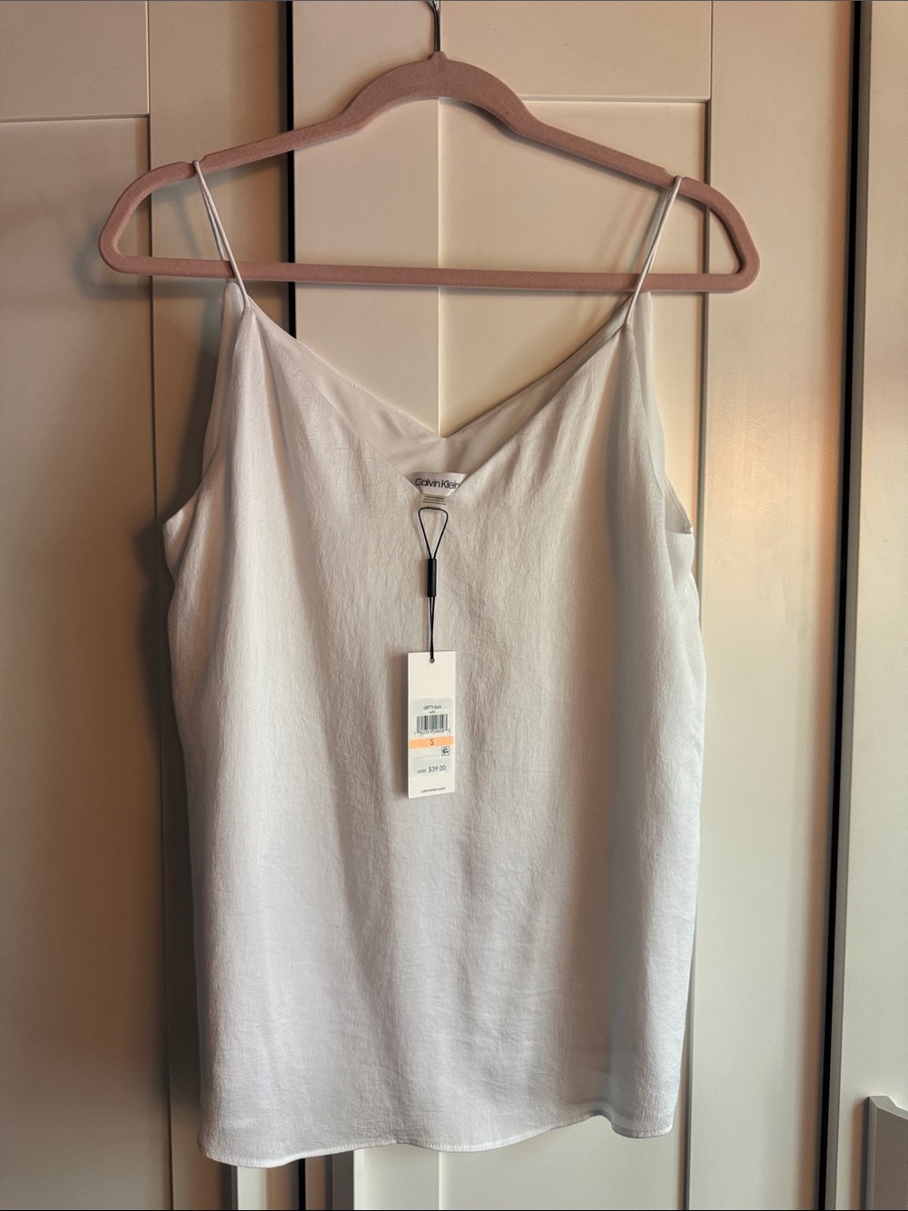 Calvin Klein White V-Neck Cami Tank